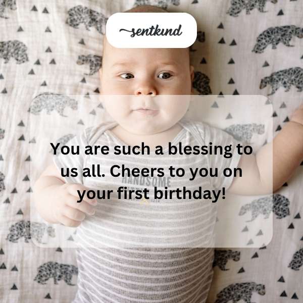 Celebrating the joy of your first year with heartfelt wishes.