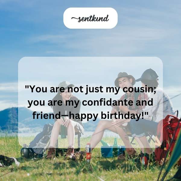 Warm greetings for my cousin's special day.