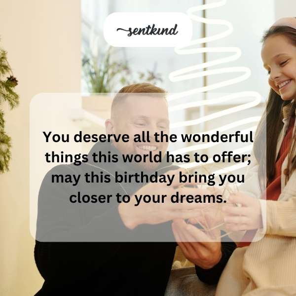 Heartfelt birthday greetings for father.