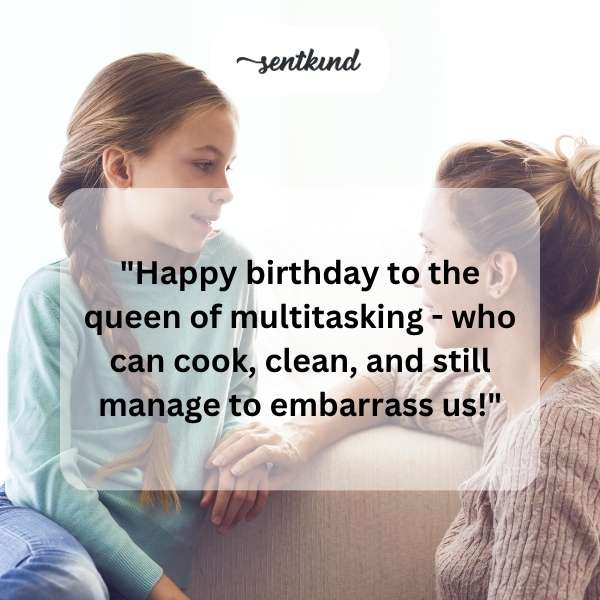Celebrating mom's special day with love and laughter.