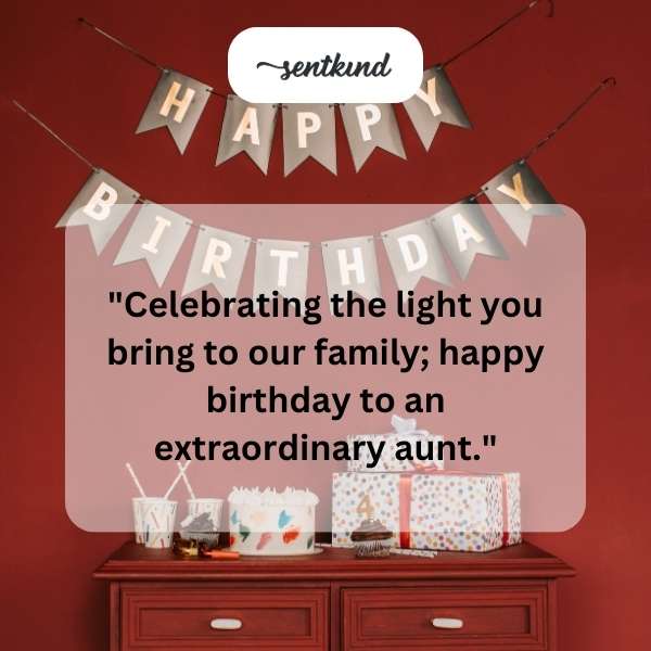 Warmest greetings to a remarkable aunt on her special day.