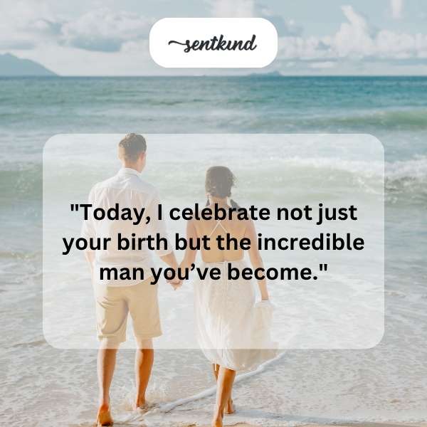 Heartfelt greetings for my husband's special day.