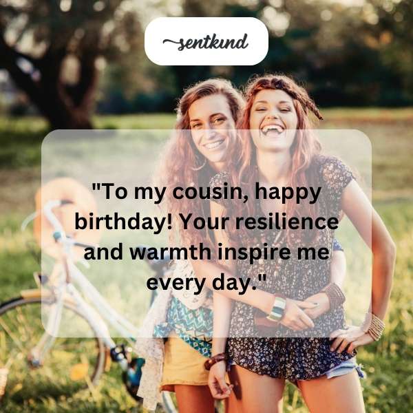 Heartfelt birthday greetings to my dear cousin.