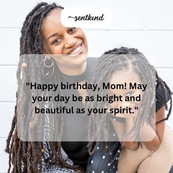Heartfelt celebration message for mother's special day.