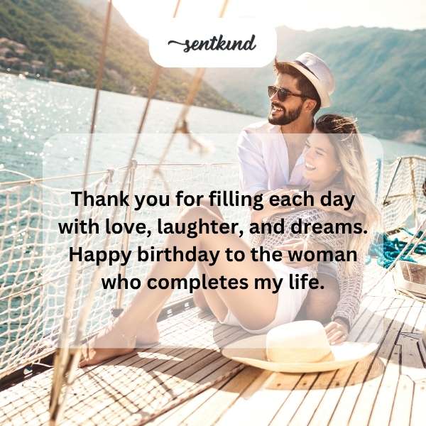 Birthday greetings for my beloved wife.