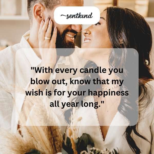 Heartfelt celebration message for my husband's birthday.