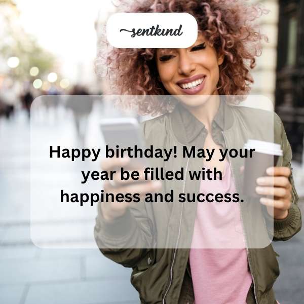 Celebrating a milestone with joyful wishes for a quarter-century birthday.