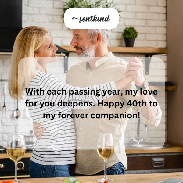 Celebrating four decades of love and companionship.