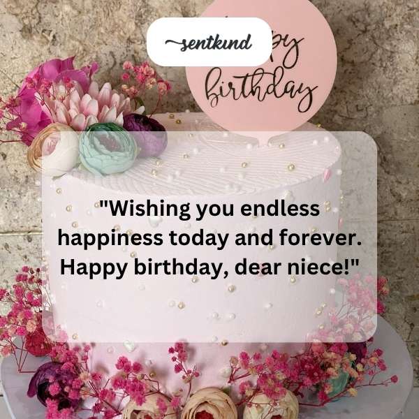 Sending joyful celebrations to our beloved niece on her special day.