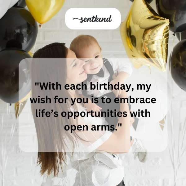 Celebratory greetings for my son's special day.