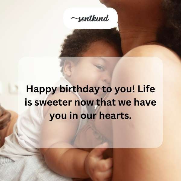 Celebrating your first year with joy and love in our hearts.