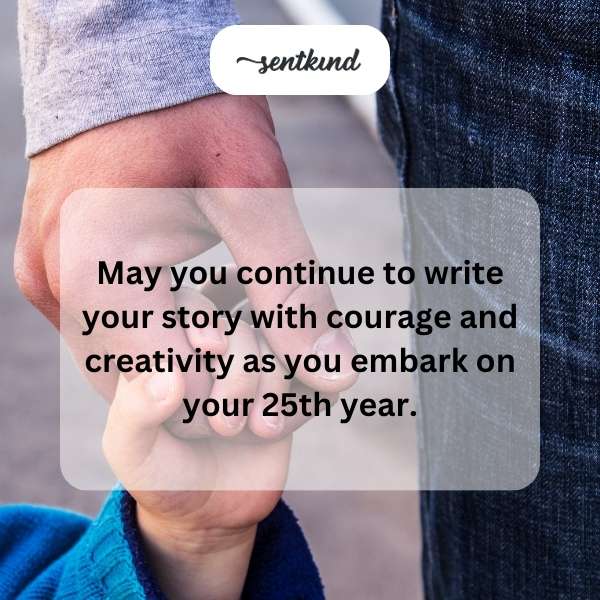 Celebrating a quarter century milestone with heartfelt and inspiring wishes.