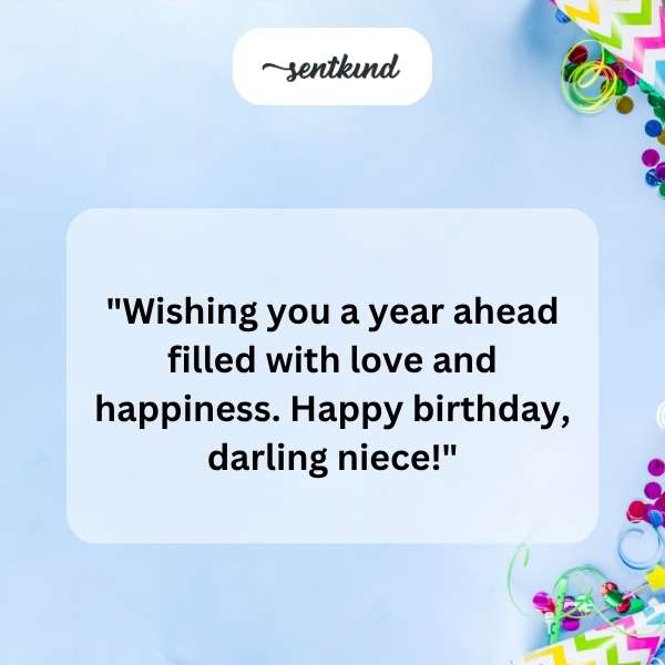Heartfelt greetings for a wonderful year ahead to my beloved niece.