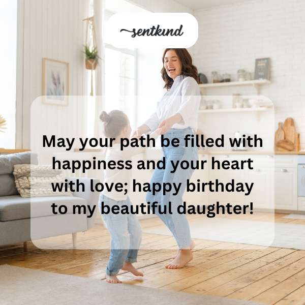 Heartfelt greetings for my daughter's special day.