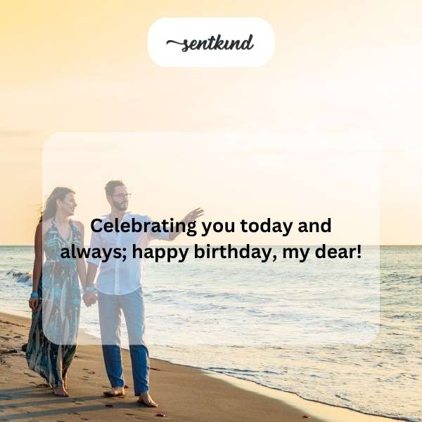 Heartfelt birthday greetings for my beloved spouse.