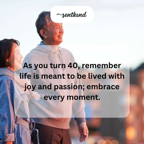 Celebrating the milestone of turning 40 with joy and passion.