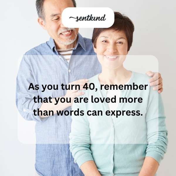 Inspirational message for celebrating life at forty.