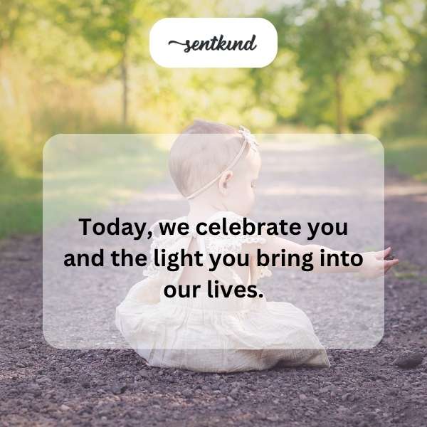 Celebrating your first year and the joy you bring to us.