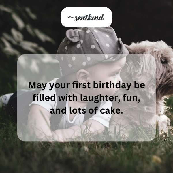 Heartfelt greetings for your baby's inaugural birthday celebration.
