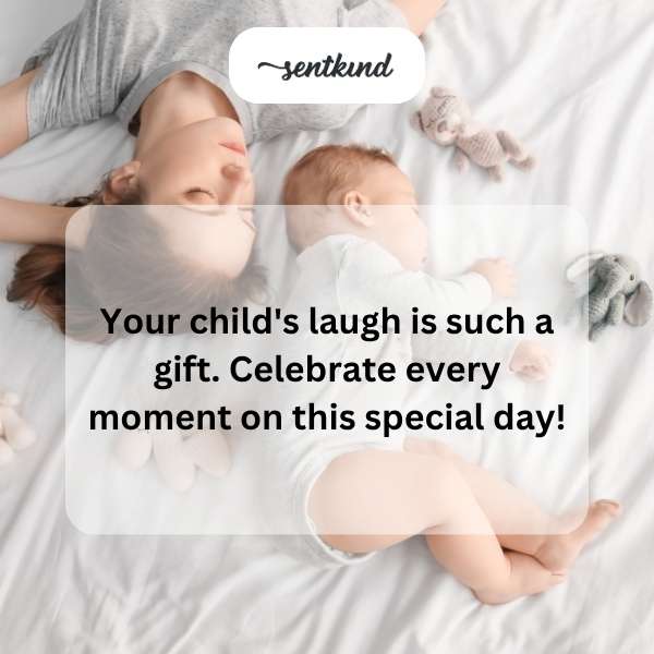 Wishing a joyful celebration for your child's first birthday.