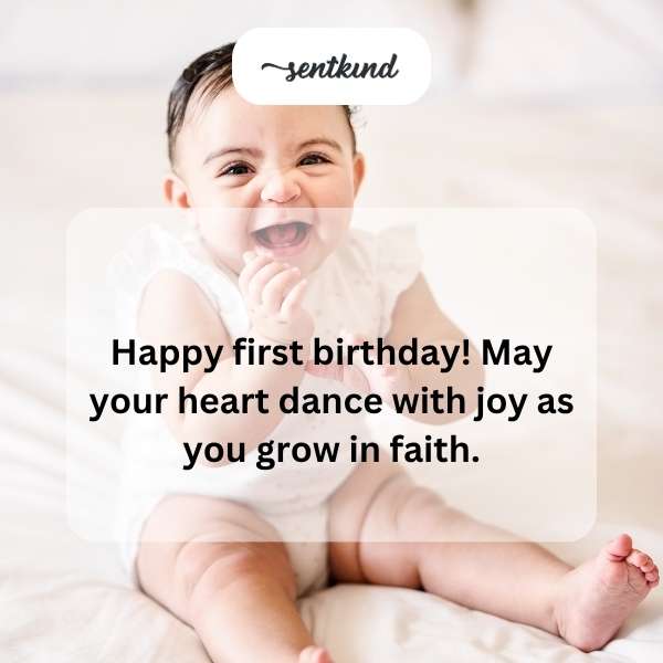 Joyful greetings for your first year of life.