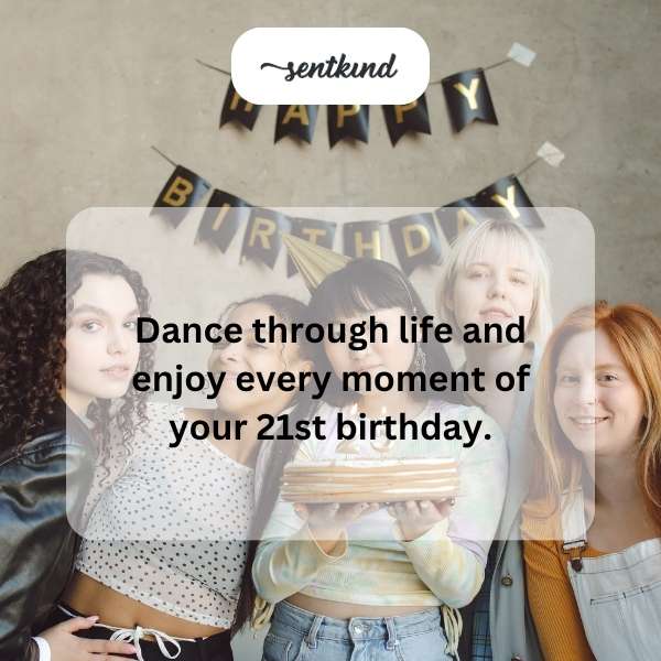 Celebrating the milestone of turning 21 with joy and enthusiasm.