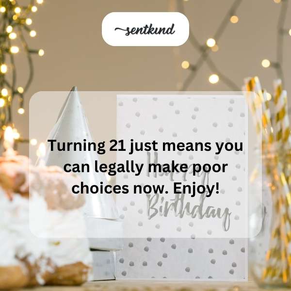 Celebrating your entry into adulthood with wishes for wise decisions.