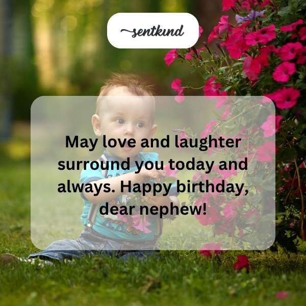 Sending joyful and heartfelt greetings to my nephew on his special day.