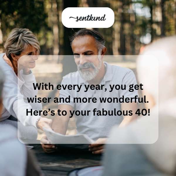Celebrating four decades of wisdom and wonder with a 40th birthday message.