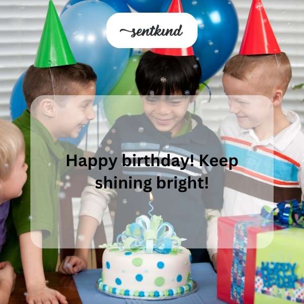 Celebratory message for nephew's special day.