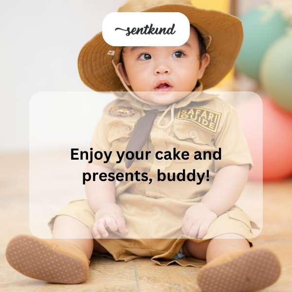 Celebrating a special day with cake and gifts for my dear nephew.