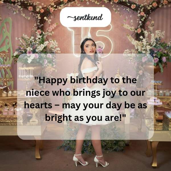 Warm greetings on the special day of our beloved niece.