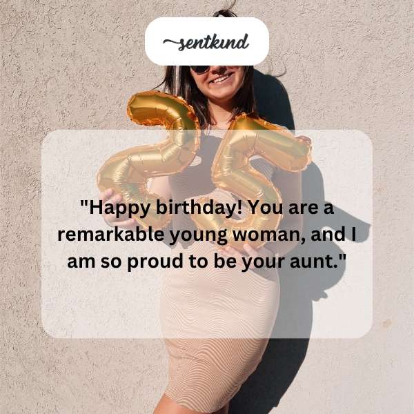 Heartfelt birthday message for a wonderful young niece.