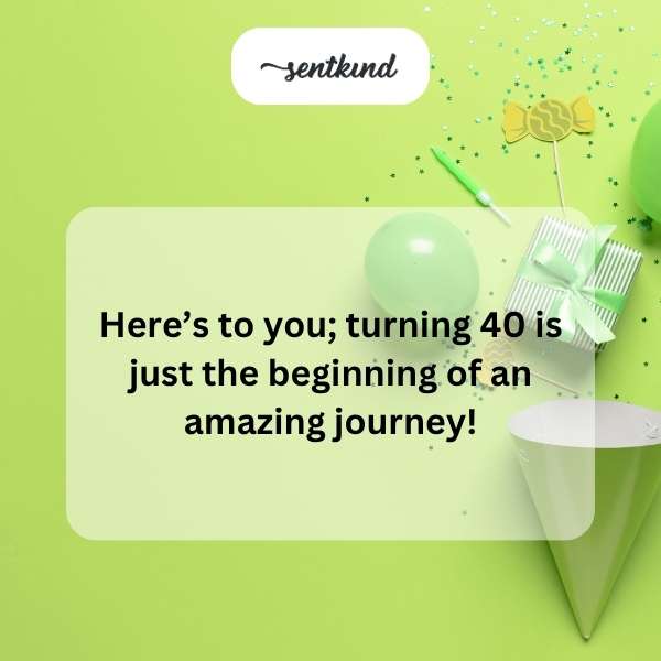 Celebrating the start of a wonderful adventure at 40.