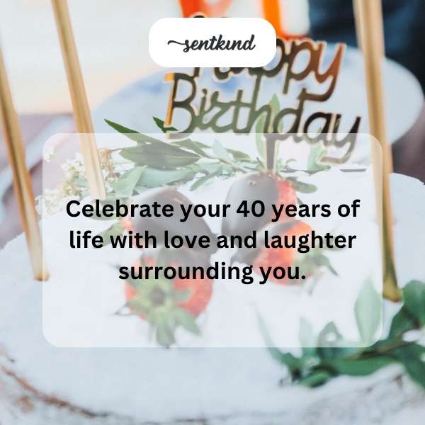 Embrace the joy and love as you mark four decades of life.