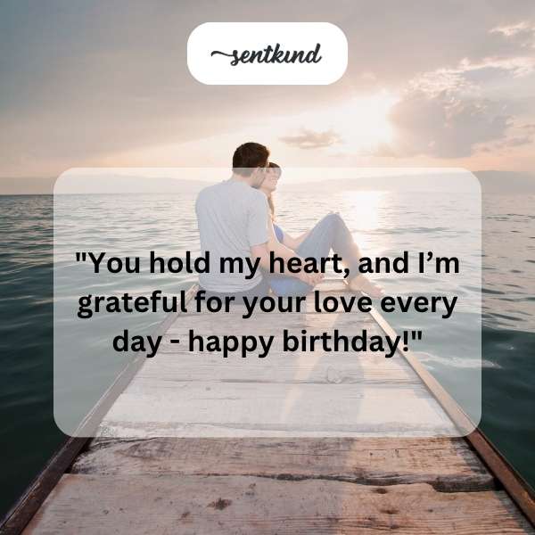 Celebratory message for spouse's special day.