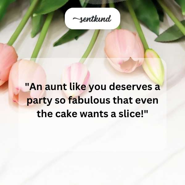 Celebrating a wonderful aunt with joyful birthday greetings.