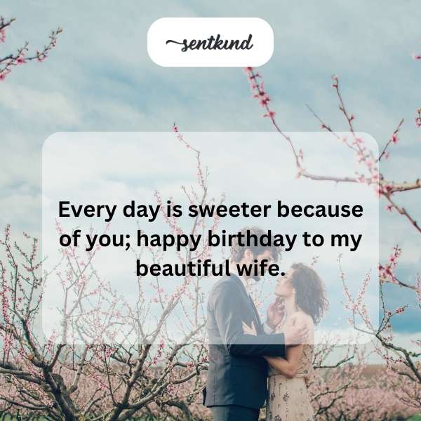 Heartfelt birthday greetings for a beloved wife.