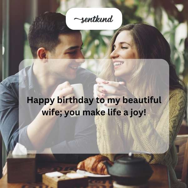 Joyful birthday greetings to my wonderful wife.