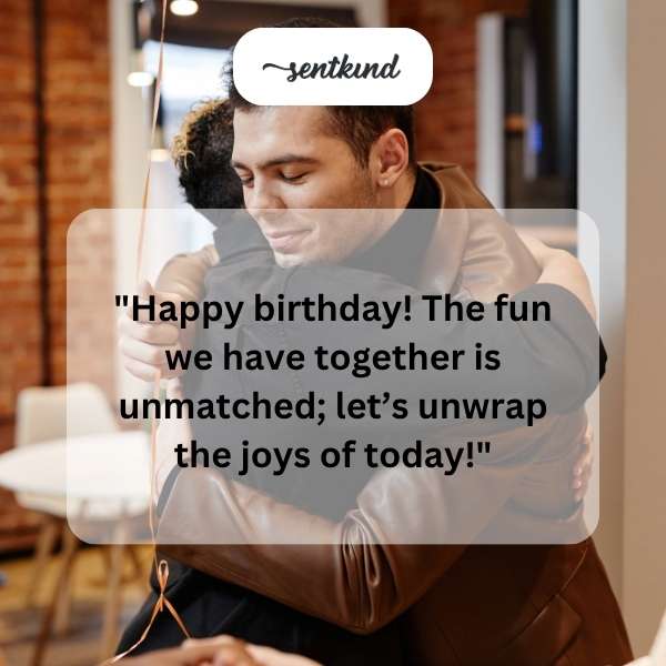 Celebratory message for a cousin's special day.
