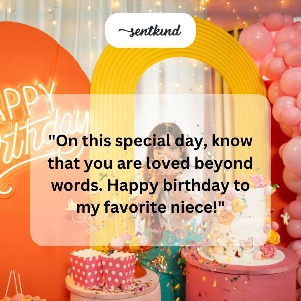 Heartfelt birthday greetings for a cherished niece.