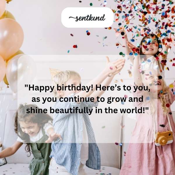 Celebratory greetings for a niece's special day.