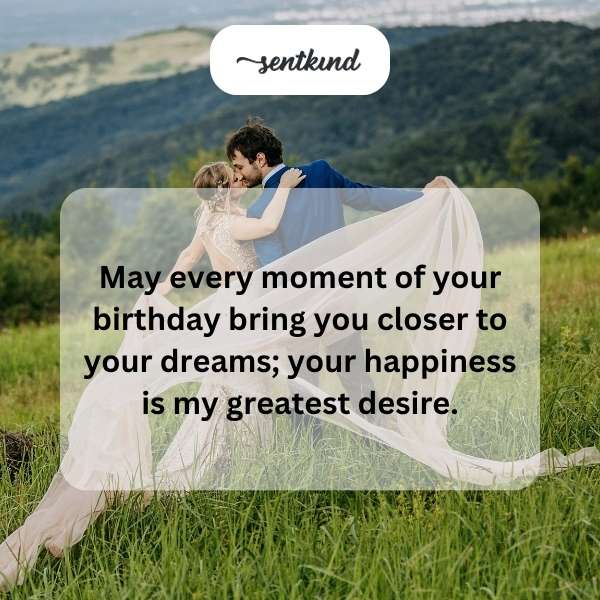 Heartfelt birthday message for my beloved spouse.