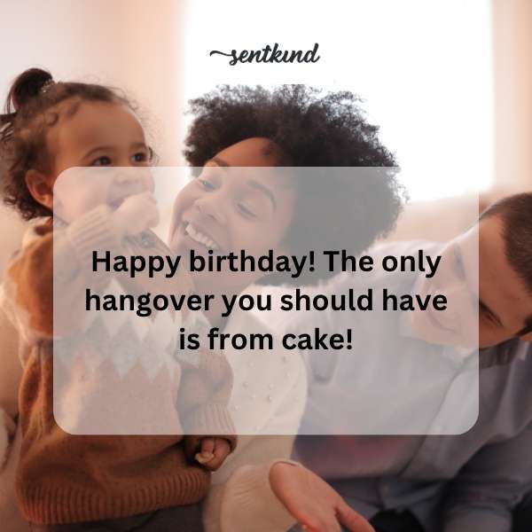 Joyful first birthday greetings.