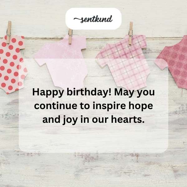 Warm wishes for your very first birthday celebration.