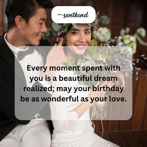 Heartfelt celebration message for a beloved partner's special day.