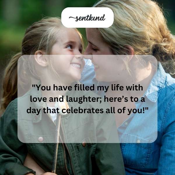 Celebrating a wonderful mother with heartfelt joy and affection.