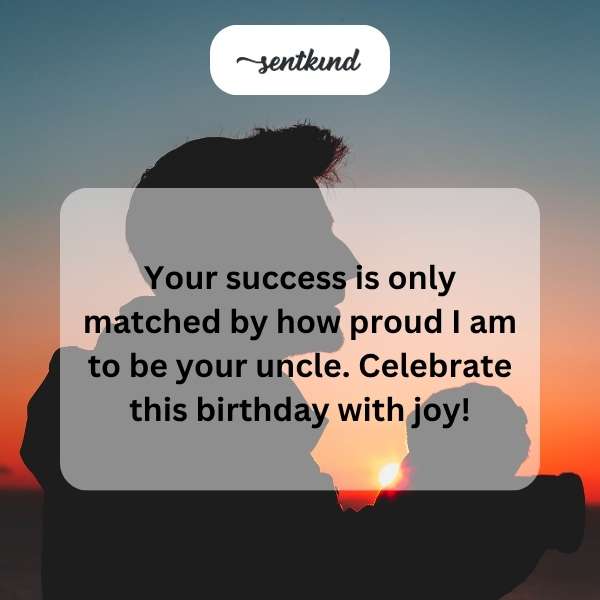 Happy birthday to my amazing nephew; your achievements fill me with pride.