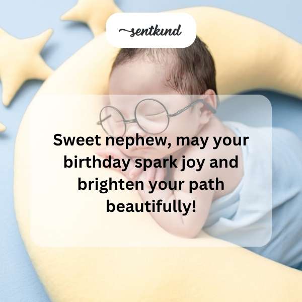 Heartfelt greetings for a nephew's special day.