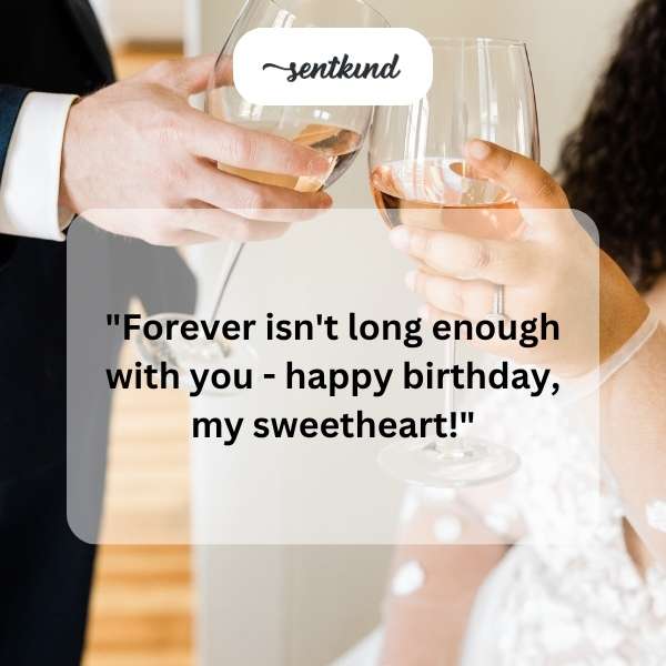 A romantic birthday message for my beloved partner.